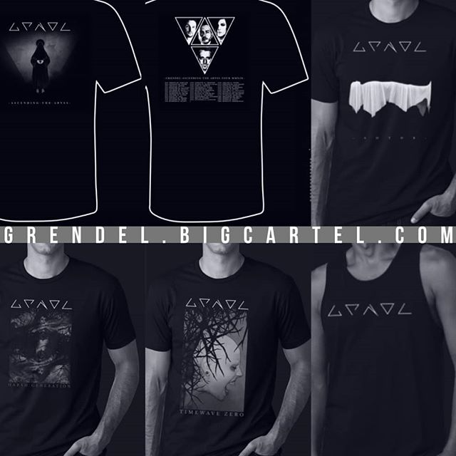 New designs &amp; merch items up on our store! Visit Grendel.Bigcartel.Com today! 🖤