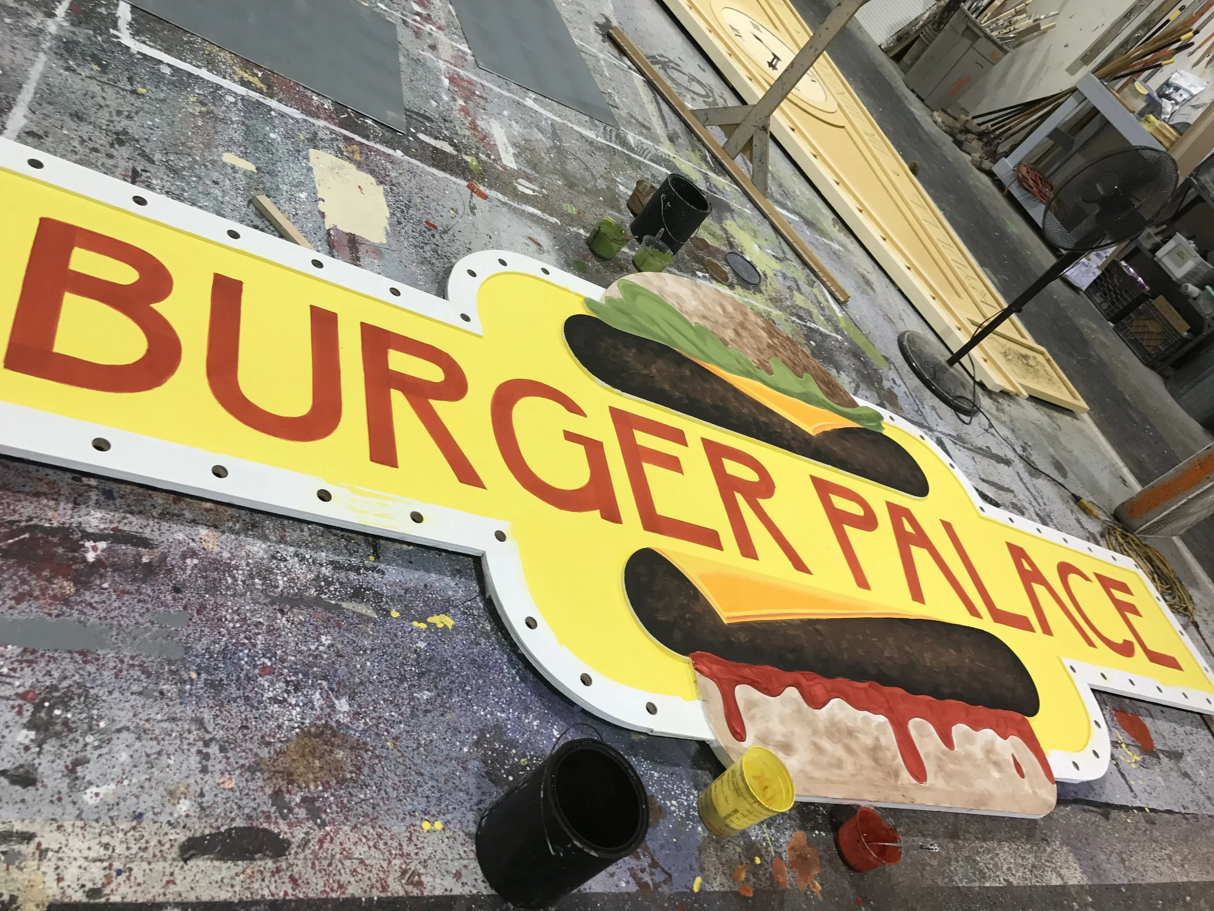 Grease Burger Palace Sign
