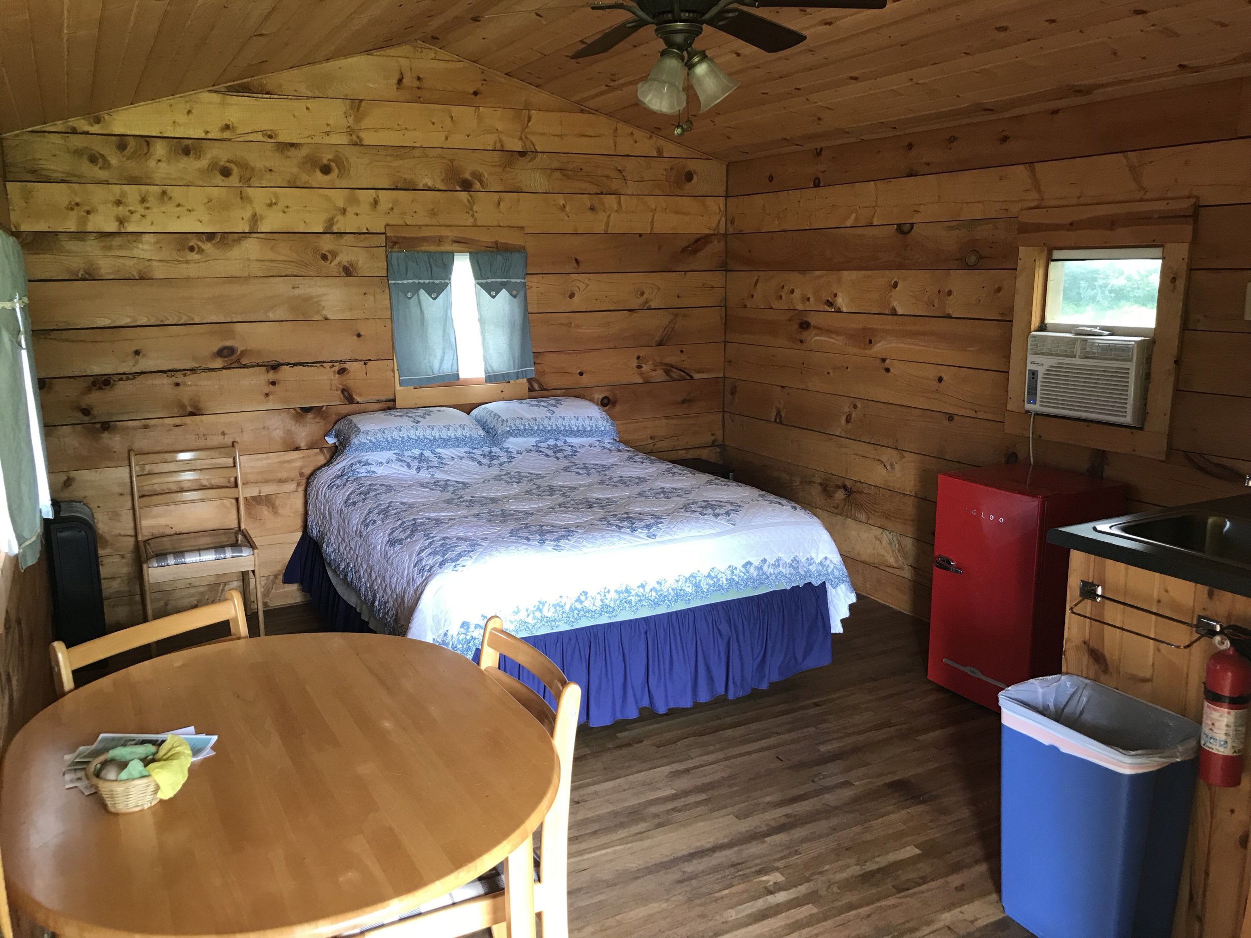 Small cabin interior