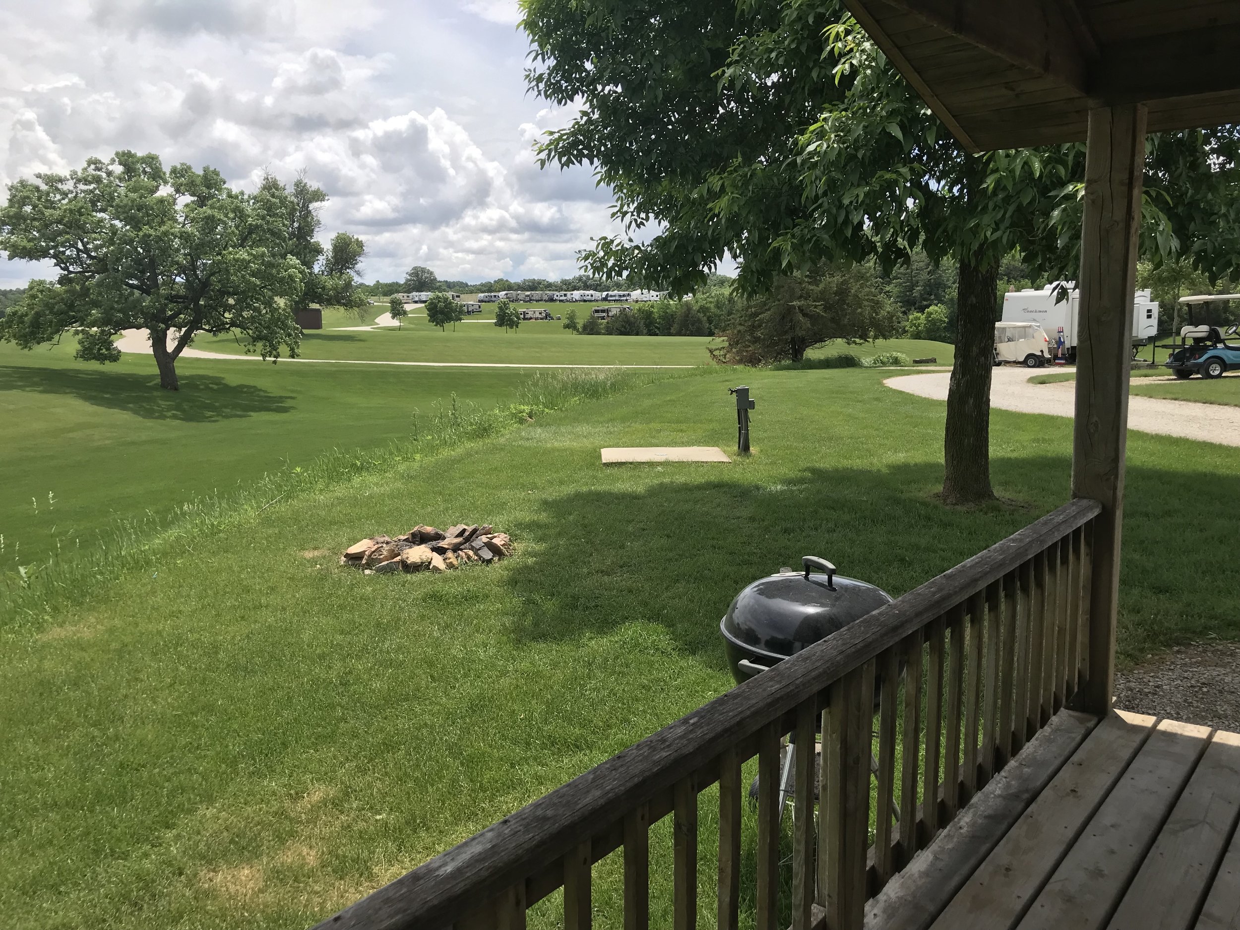 View from cabin porch