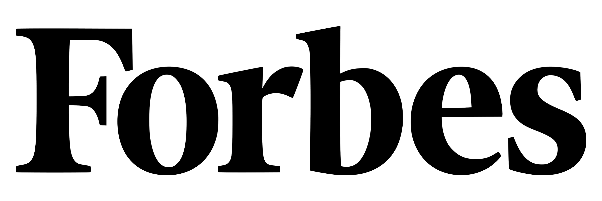 The word 'Forbes' written in bold black text on a white background.