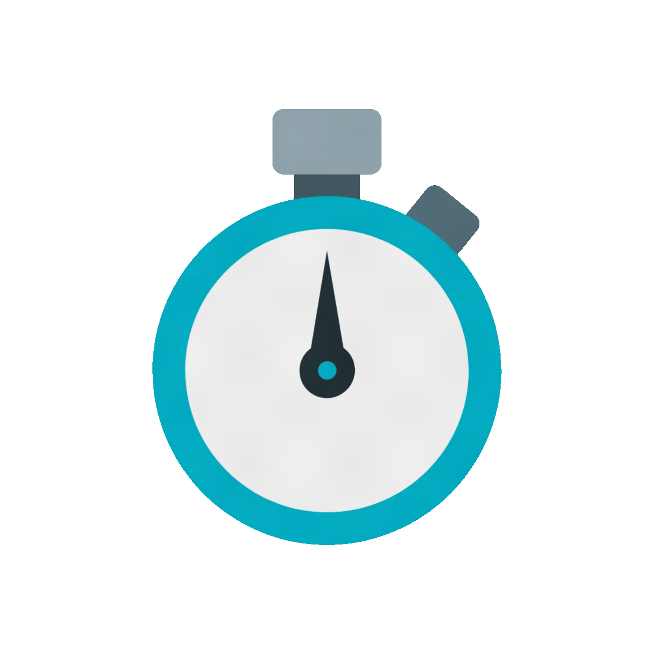 Illustration of a stopwatch with a gray background.