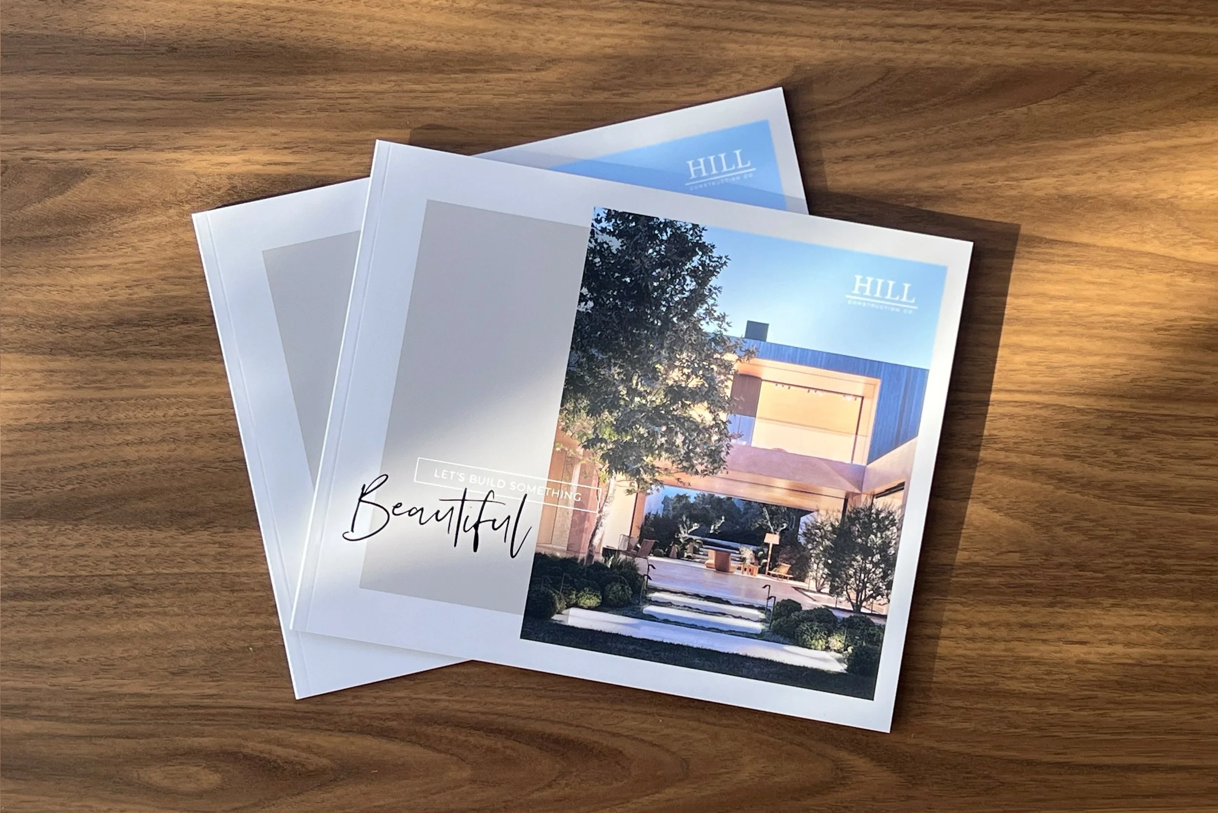  Project lookbook for Hill Construction Company, an industry leader in high-end technical construction and meticulously crafted luxury homes. Designed as a marketing piece for potential architects and clients looking to build a memorable home.   Look