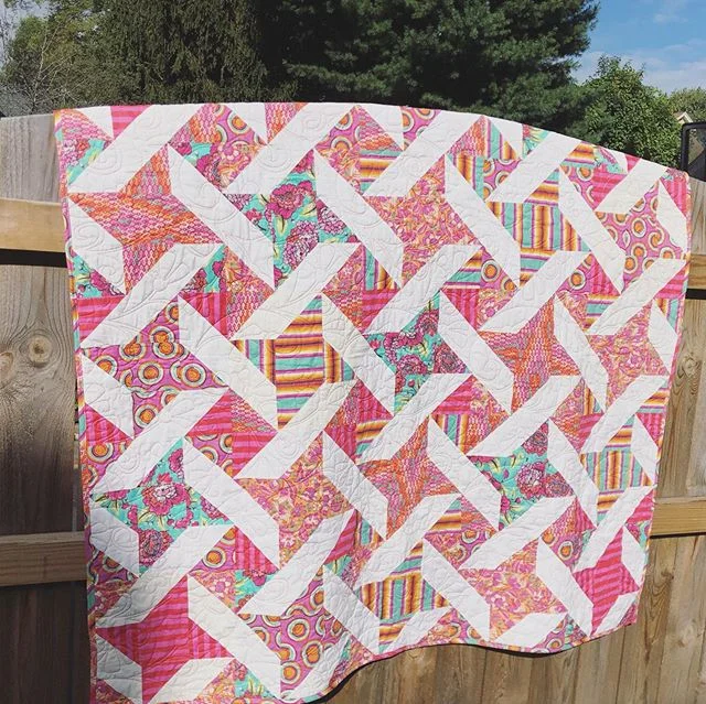 Finally completed my #quiltplusstardancequiltalong quilt just in time to send it off to England with @sbpratt.