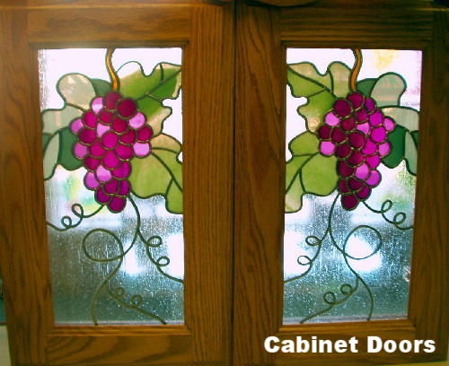 Grape Pattern Stained Glass Overlay