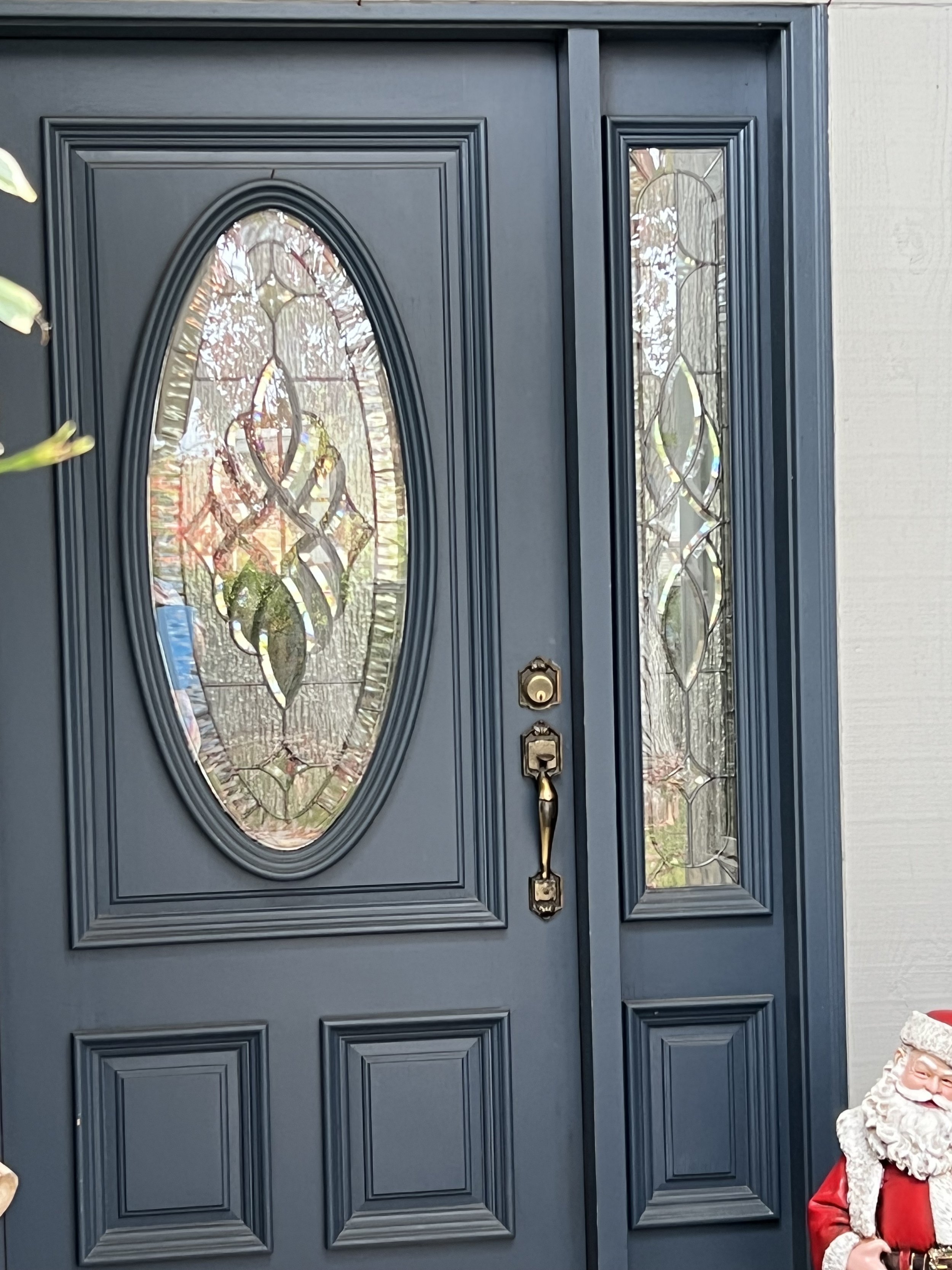  Lead and bevel entryway. Door insert, sidelite, side light, side lite. Matching art glass, stained glass, lead and bevel design 