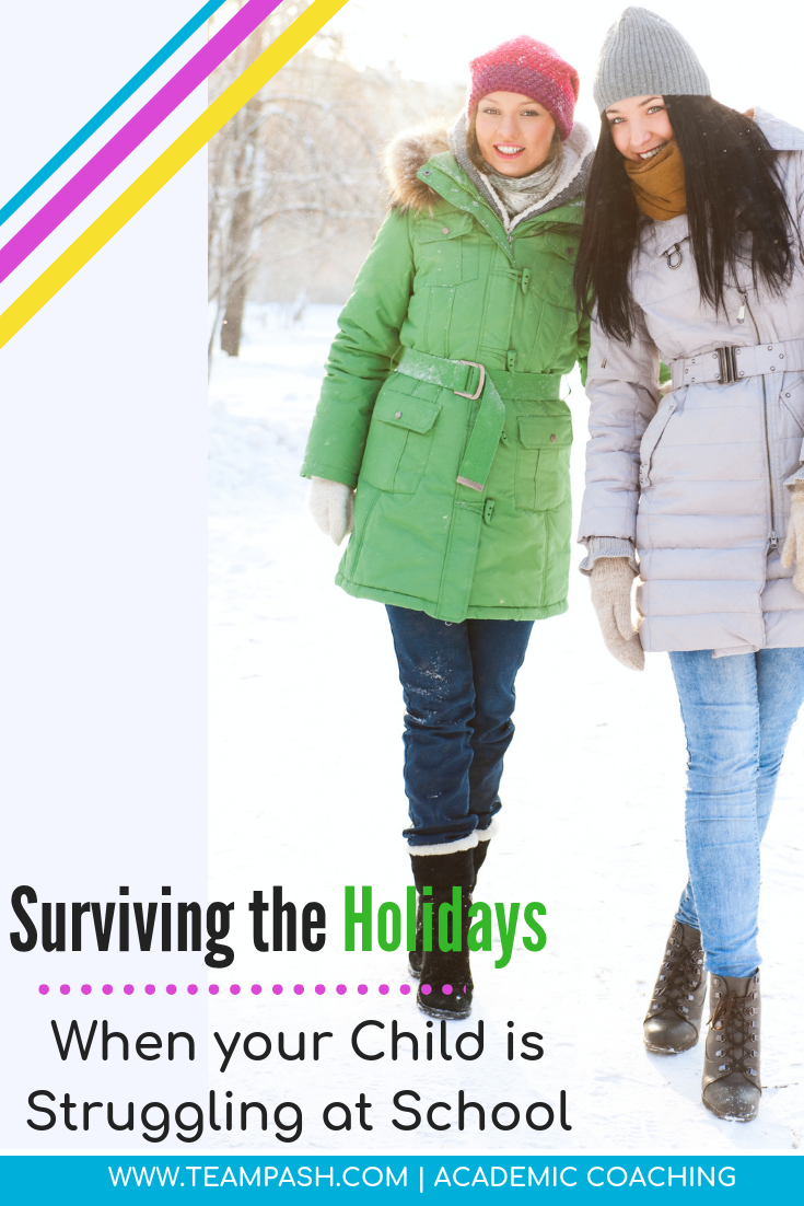The holidays can be stressful for parents.To add to the stress, your teenager’s school might have sent a progress report home to make your eyes bulge and heart race a little more. How do you survive the stress of the holidays AND keep your relationship with your teenager in tact? #parenting #teenagers #middleschool #highschoolstudent Marni Pasch Academic Coach Team Pasch Academic Coach Podcast School Counselor Gone Rogue www.teampasch.com