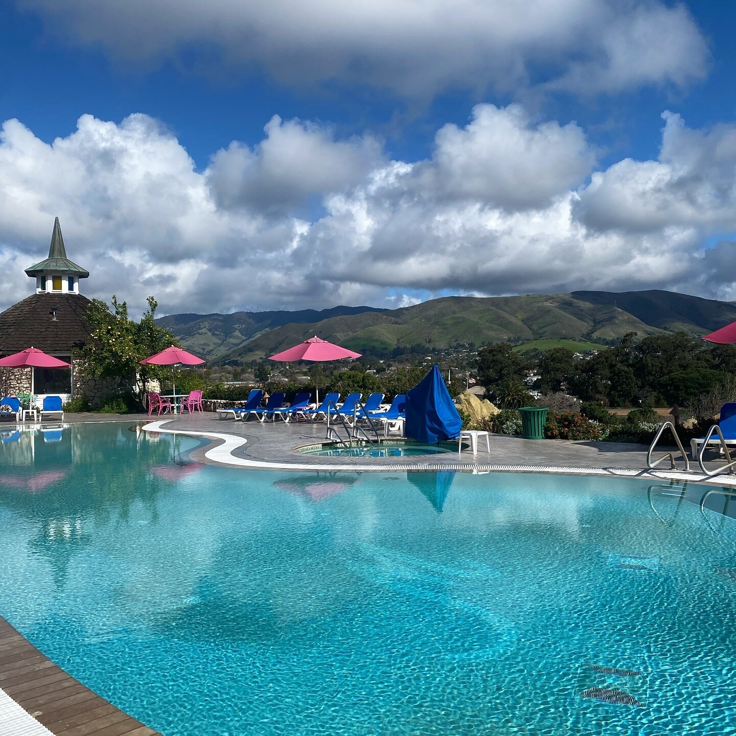 Looking forward to a lush Spring with all the rain we&rsquo;ve been receiving&hellip; making these poolside views even MORE GORGEOUS! 😍🌿🌷

Enjoy our luxurious beach-entry pool and hot tubs before or after the spa service. Appointments available on