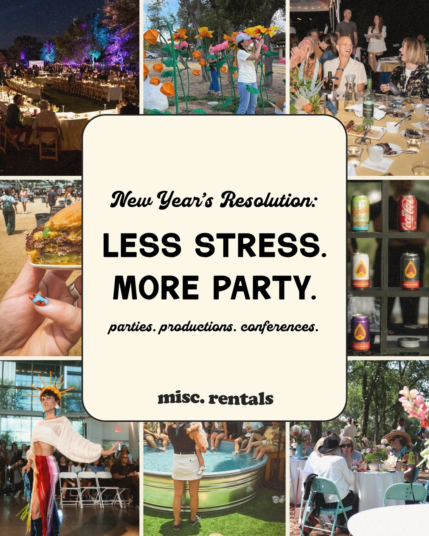 An Easy Guide to Becoming That Friend? Stick with Misc. 🫰 We&rsquo;ve got all of your party needs on lock. Plus our team is really fun. 🫣 It&rsquo;s going to be a great year!
.
.
.
#partygear #partyessentials #partysupplies #nye #resolutions #2026 