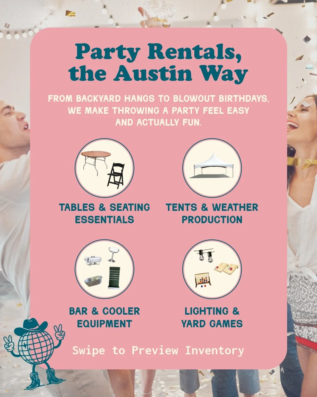We could all use a little less stress &amp; a little more party 🥳 so when it&rsquo;s time to let loose, let us keep the game plan tight. Head to our site and build your banger&rsquo;s wishlist today! 
.
.
.
#partyplan #partyrentals #letsparty #event