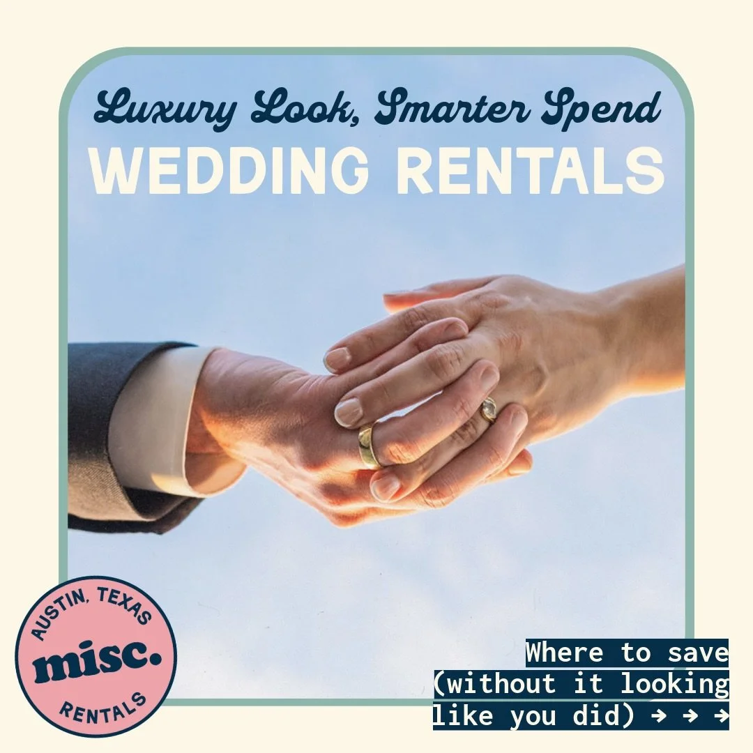 Not everything at your wedding needs to be a splurge. But it also shouldn&rsquo;t look like you cut corners. Want to know a secret? 
🤫 When your venue or caterer sources rentals for you, they have to mark up the price to make it worth their while. 
