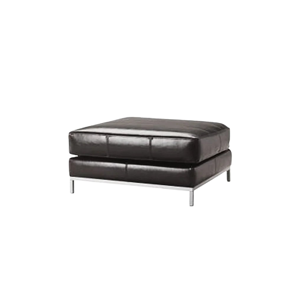 The Judge Leather Ottoman