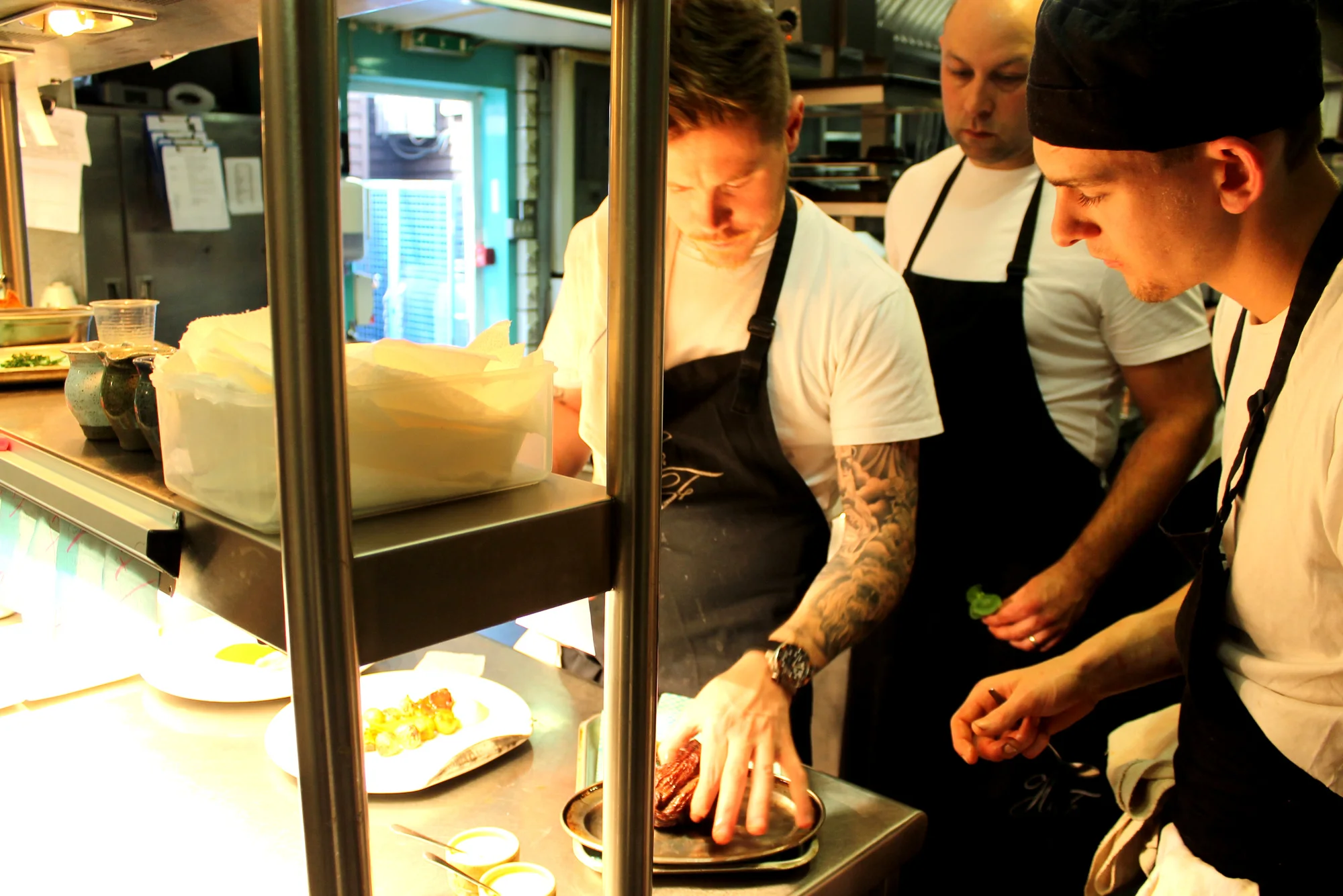 testing meat at the pass