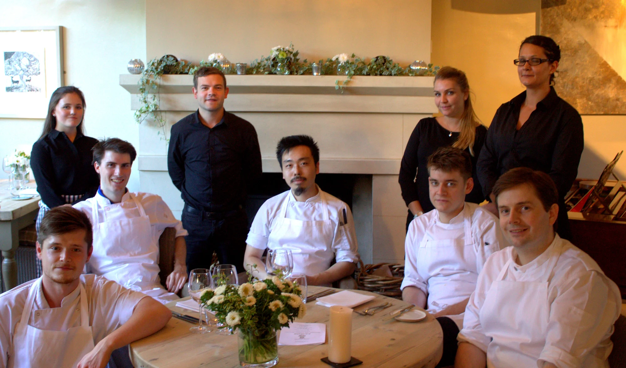 The stagiaire (bottom left) with the team at The dysart