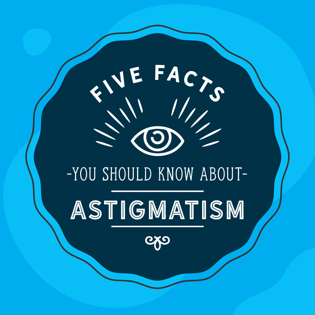 #DYK 
1. Astigmatism is caused by an irregularly shaped cornea. 
2. Astigmatism is a common refractive error. 
3. Blurry vision isn't the only symptom of astigmatism. Also, astigmatism may run in your family. 
4. Sitting too close to the tv doesn't c