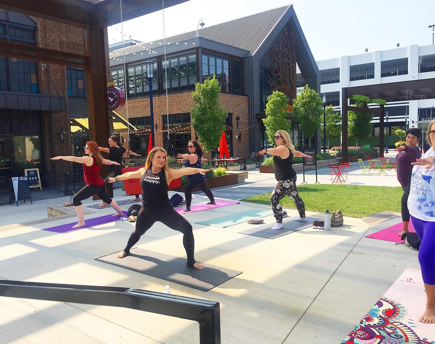 &ldquo;Eventually all things fall into place. Until then, laugh at the confusion, live for the moments, and know EVERYTHING HAPPENS FOR A REASON.&rdquo;
-Albert Schweitzer

started a holiday weekend off with my summer yoga series at Easton.  This is 