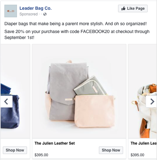 Leader Bag Co. dynamic product ad