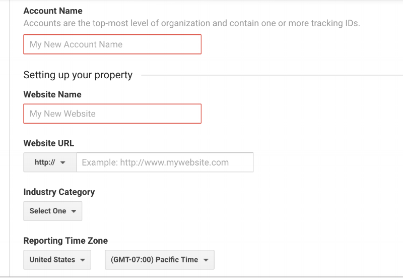 Google Analytics setup