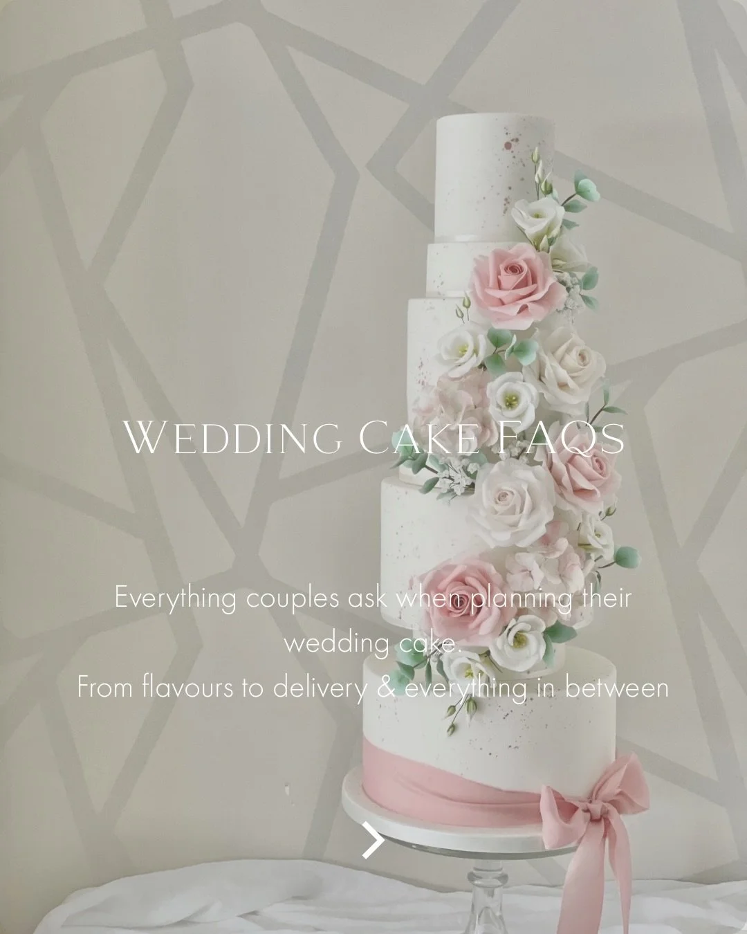 Your wedding cake is so much more than just a cake.

It creates a centrepiece for your wedding breakfast and is often one of the sweetest highlights of your day.

But I know that planning the perfect cake can feel overwhelming, with choices around fl