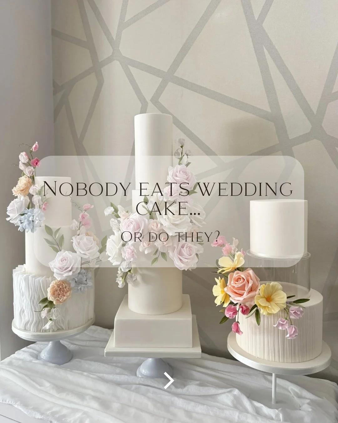 The truth.
Guests absolutely do eat wedding cake when it&rsquo;s served in a way that&rsquo;s easy (and tempting!) for them to enjoy.

Here are my three golden rules:
Don&rsquo;t cut it too late
If your cake isn&rsquo;t cut until the evening, many gu