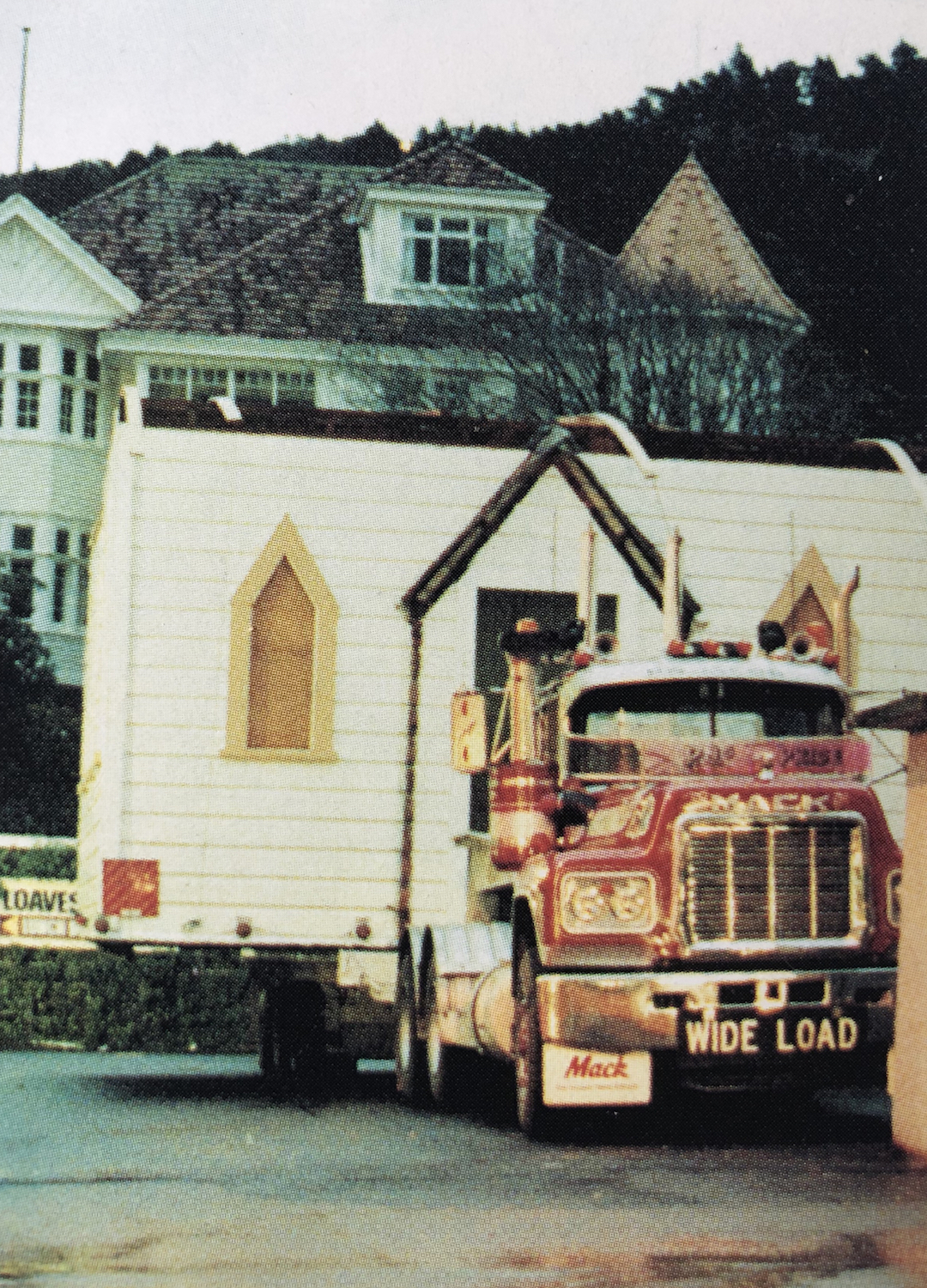 The chancel arrives as a wide load on a truck