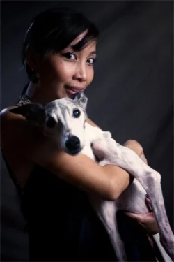 Mattie Do with her whippet, Mango. Image reproduced with permission.
