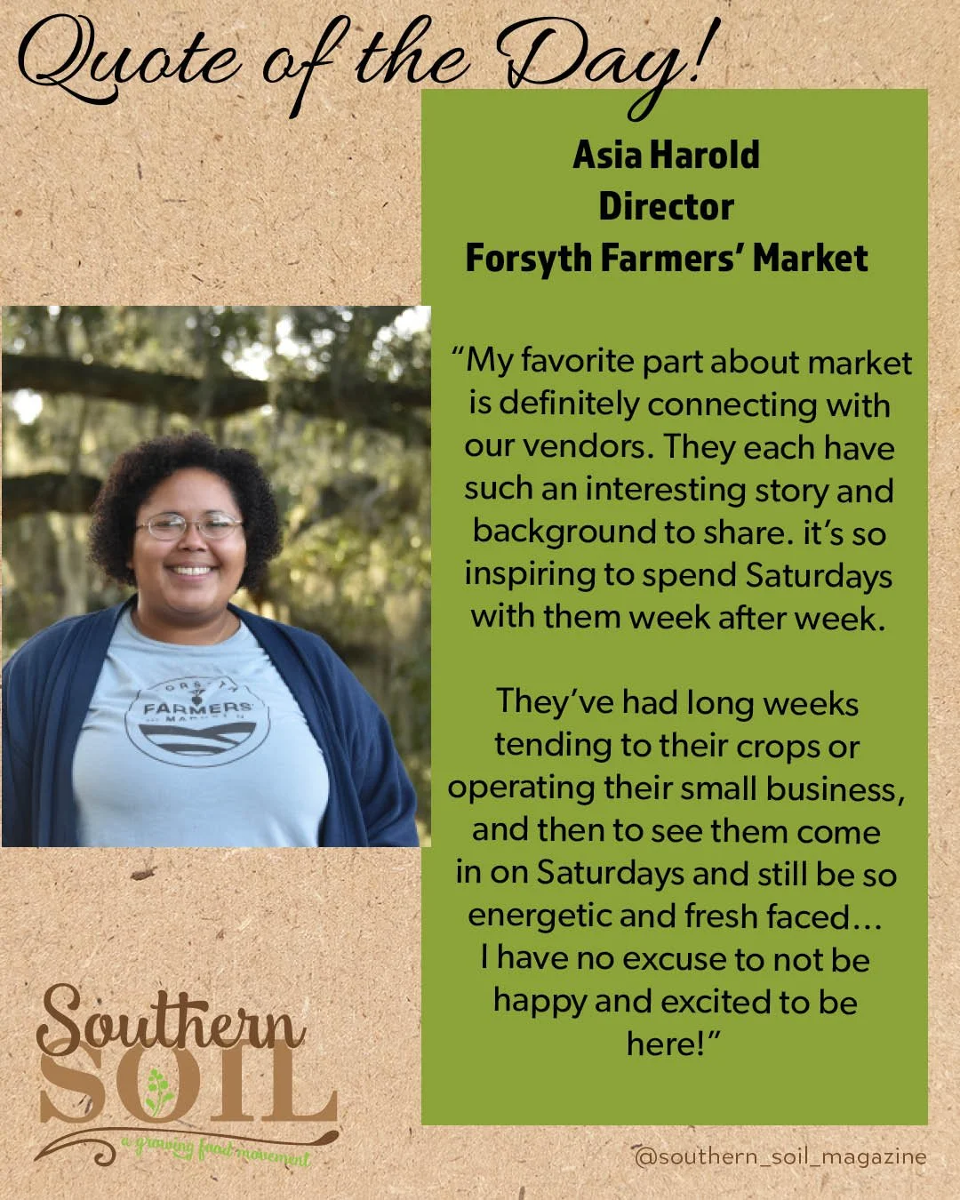 &ldquo;My favorite part about market is definitely connecting with our vendors. They each have such an interesting story and background to share. it&rsquo;s so inspiring to spend Saturdays with them week after week.They&rsquo;ve had long weeks tend