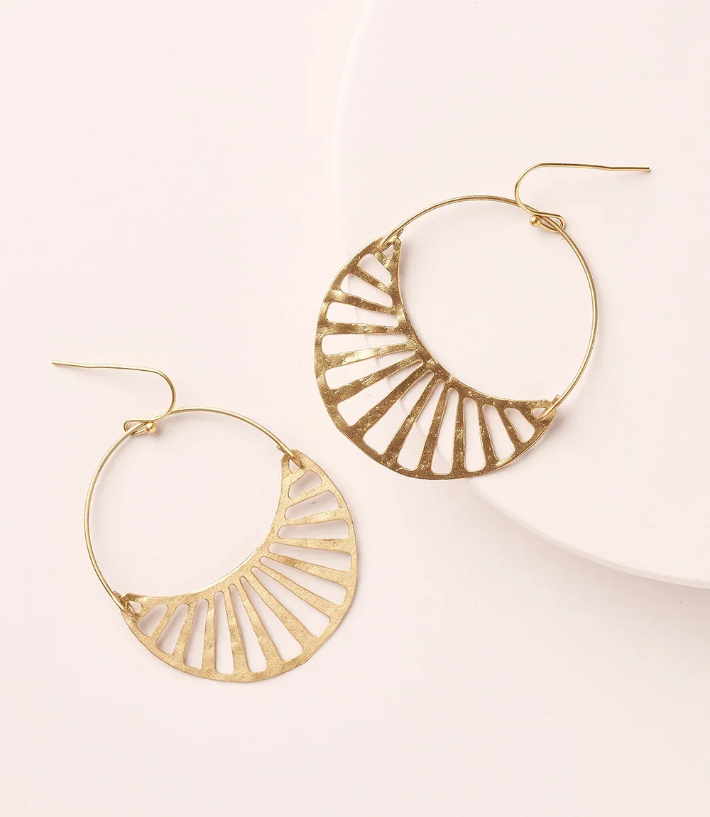 Matr Boomie Hoop Earrings - Crescent Disc