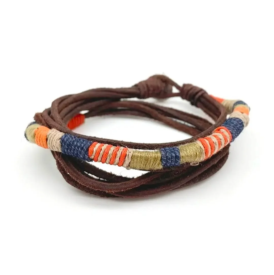 Anju Leather Bracelet - One-size, Brown