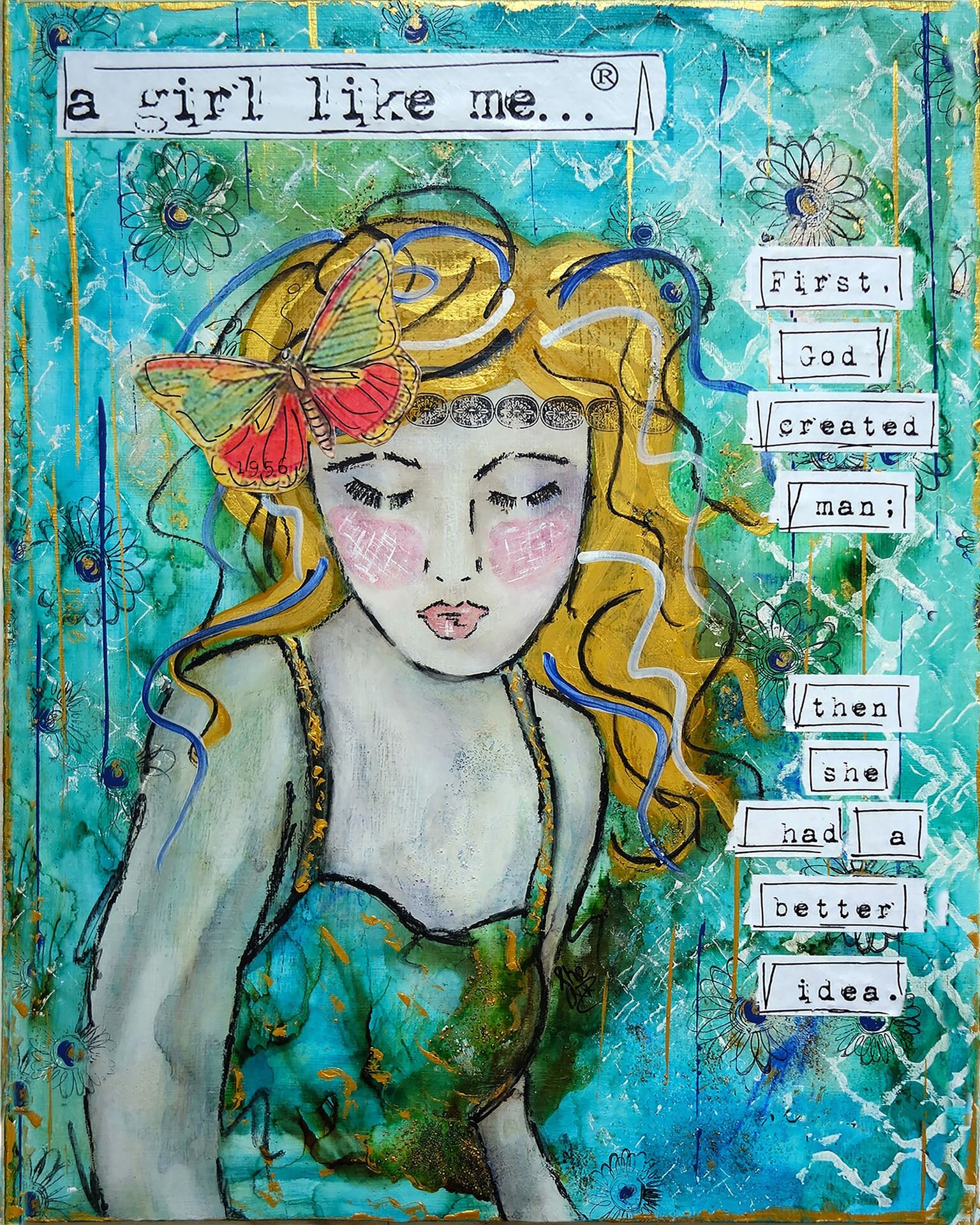 First, God created man; then she had a better idea