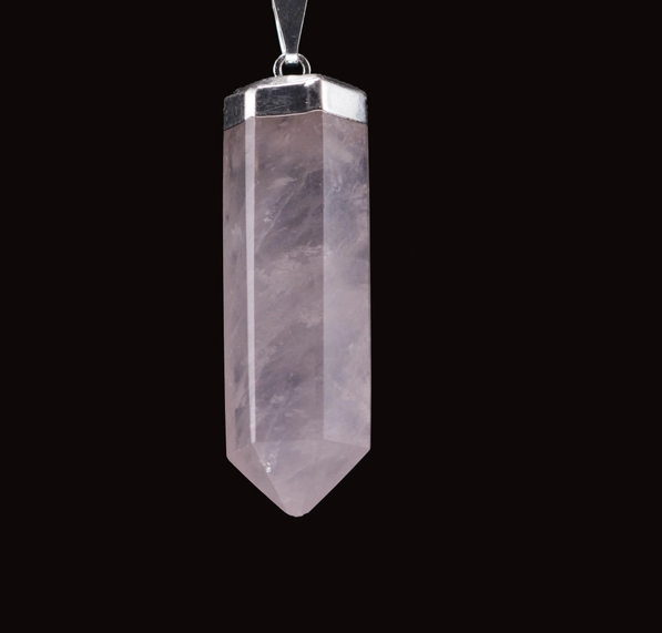 Rose Quartz Point Tapered - Silver.PNG