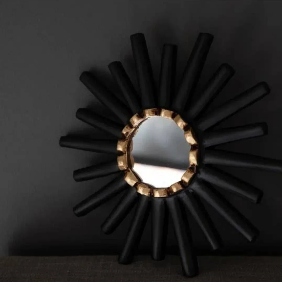 Black Sun Burst Mirror