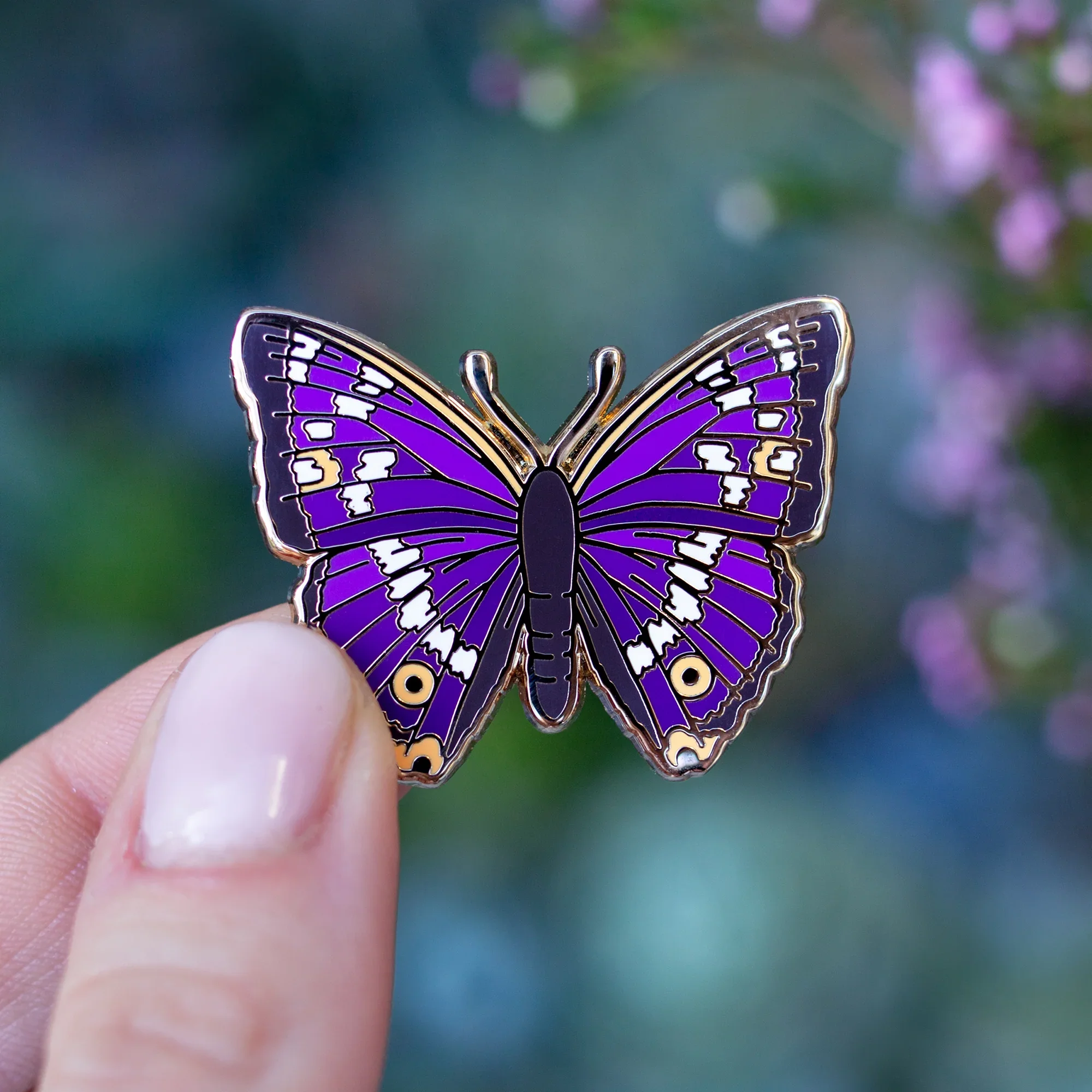 Botanical-Bright-Purple-Emperor-Butterfly-Enamel-Pin-2.webp