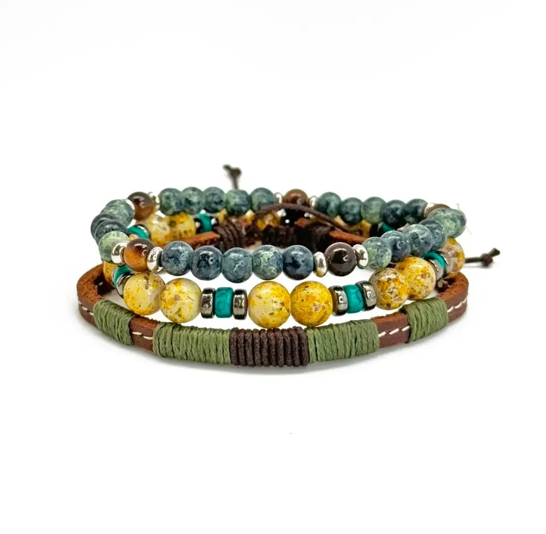 Anju Beaded Leather Bracelets - Assorted