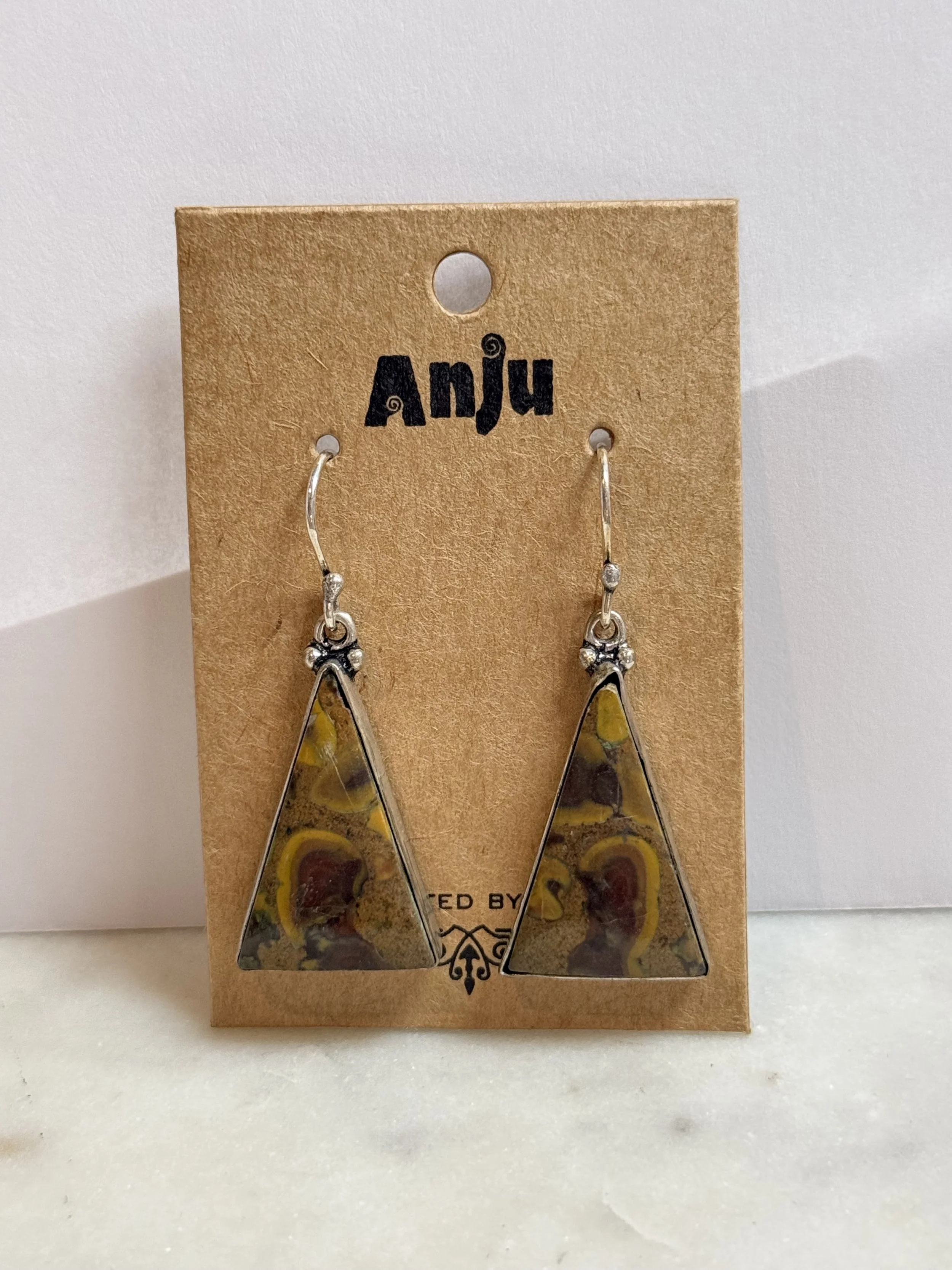 Anju Kashi Earrings - Bumblebee Jasper