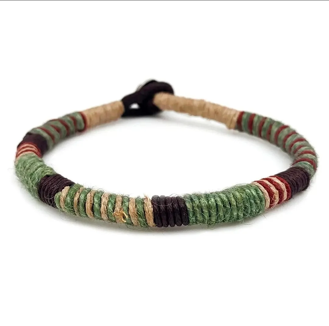 Anju Woven Twine Bracelet - Earthy
