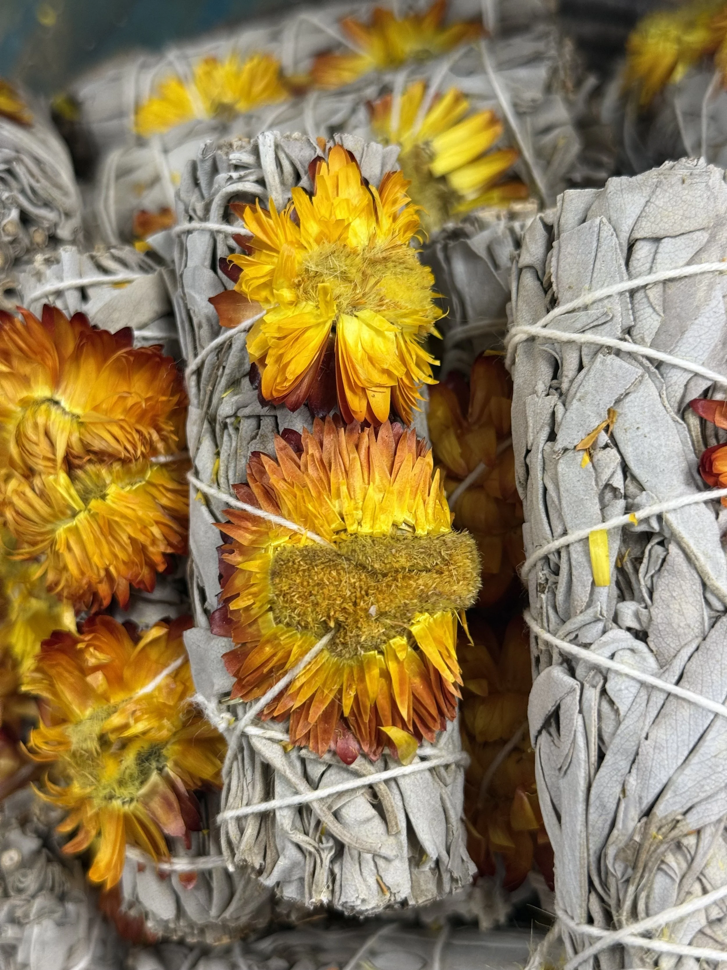 Sunflower Dried Floral Smudge Wand