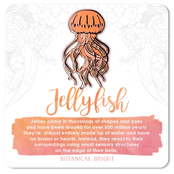 Botanical Bright Enamel Pin - Jellyfish