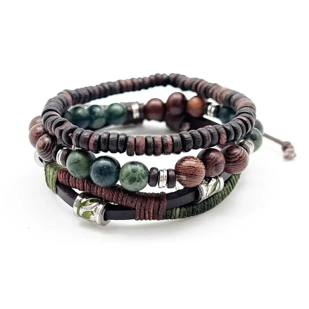 Anju Beaded Bracelets - Wooden & Stone