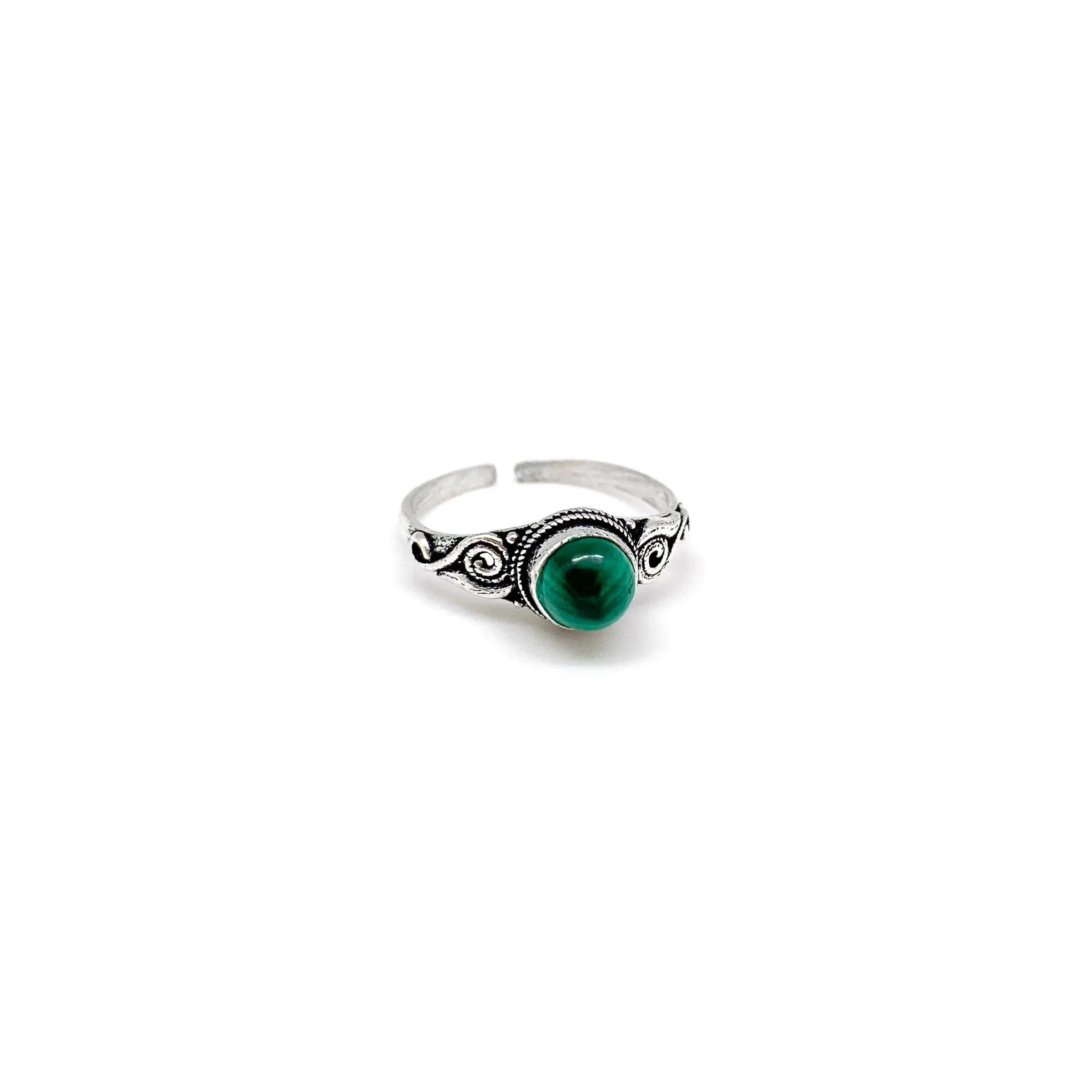 Anju Tanvi Stone Ring - Malachite