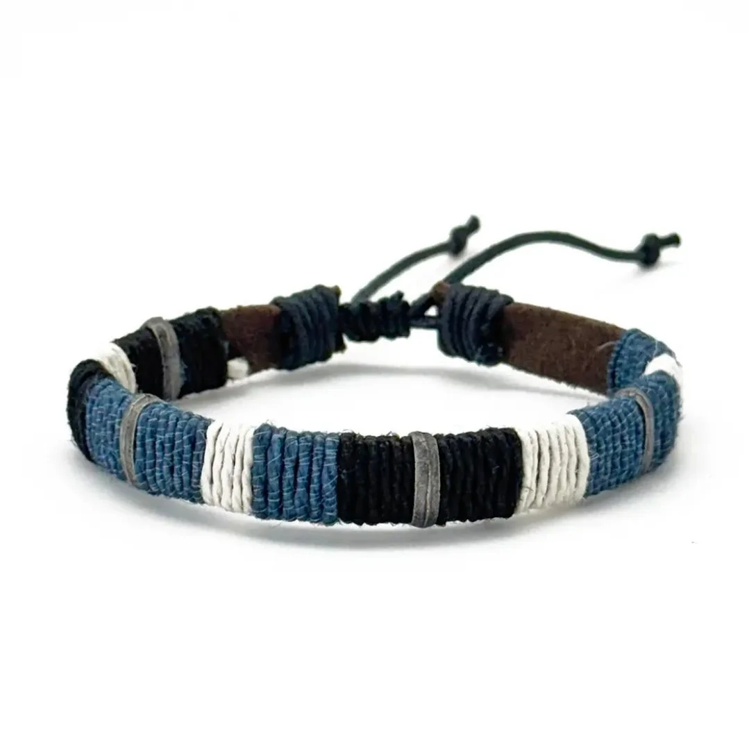 Anju Woven Cord Leather Bracelet