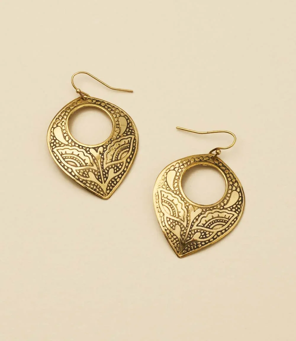 Matr Boomie Embossed Statement Earring