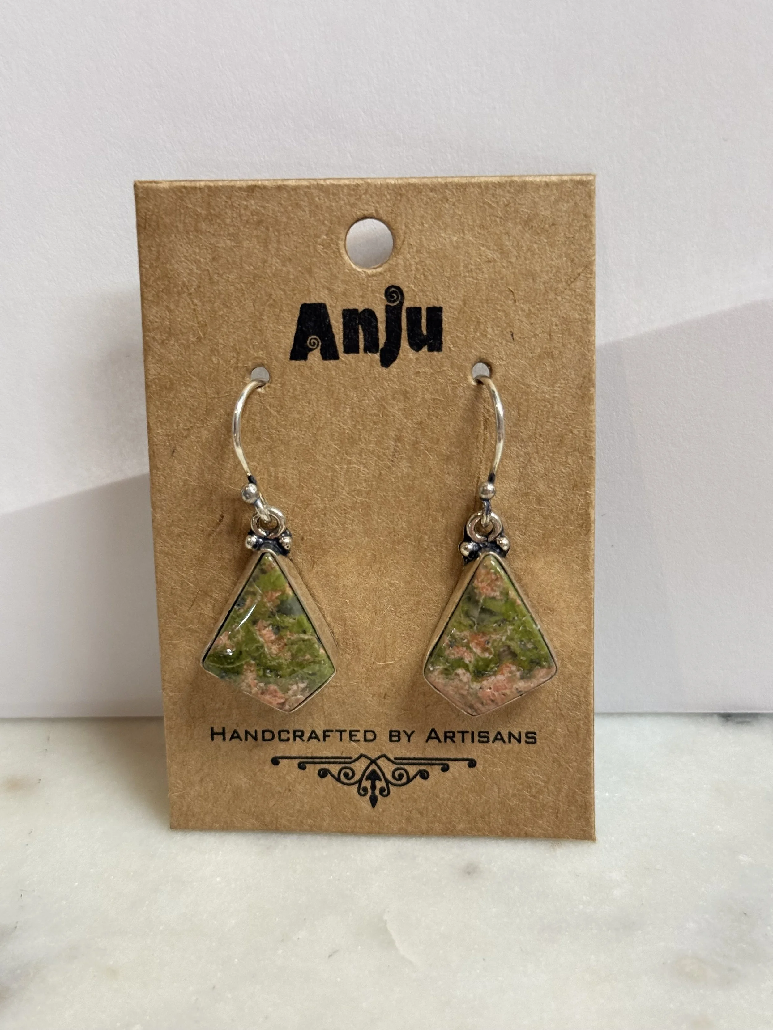 Anju Kashi Earrings - Unakite