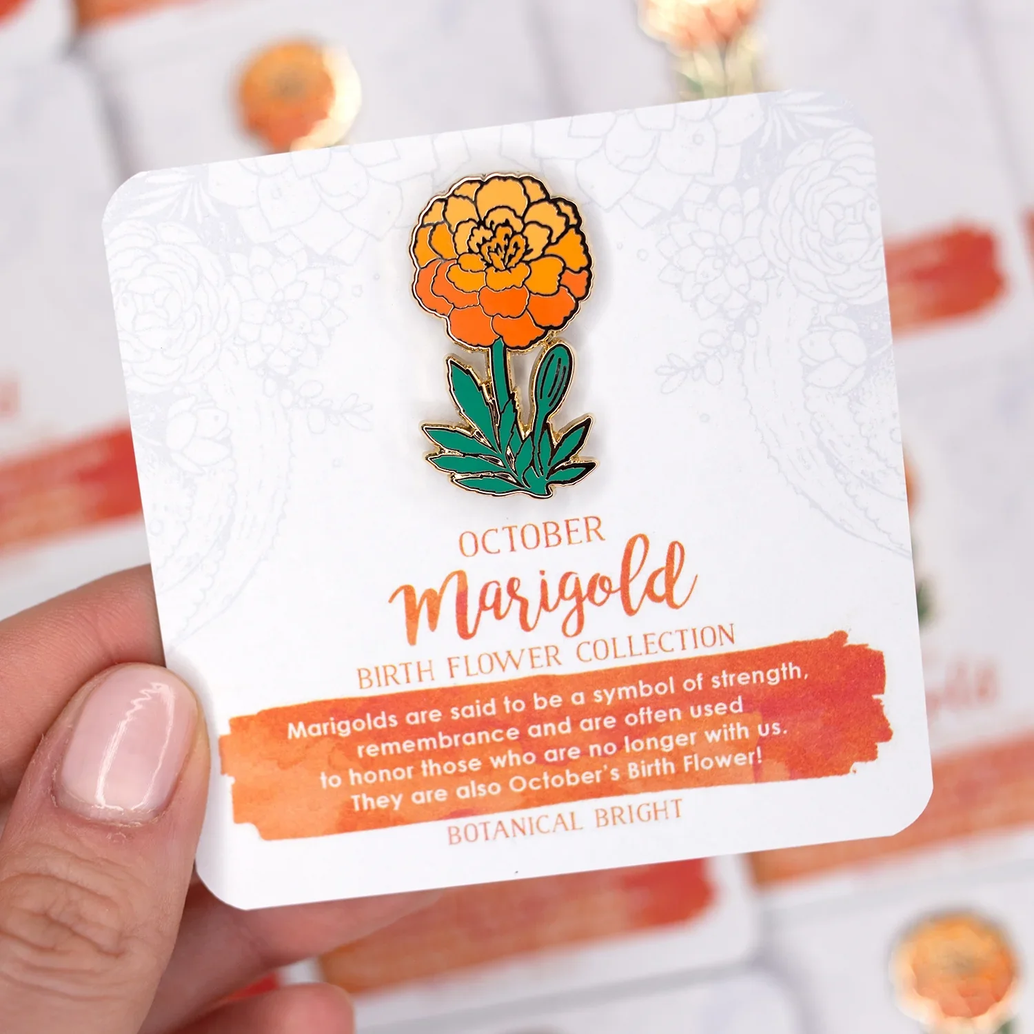 Botanical-Bright-Marigold-October-Birth-Flower-Enamel-Pin-4.webp