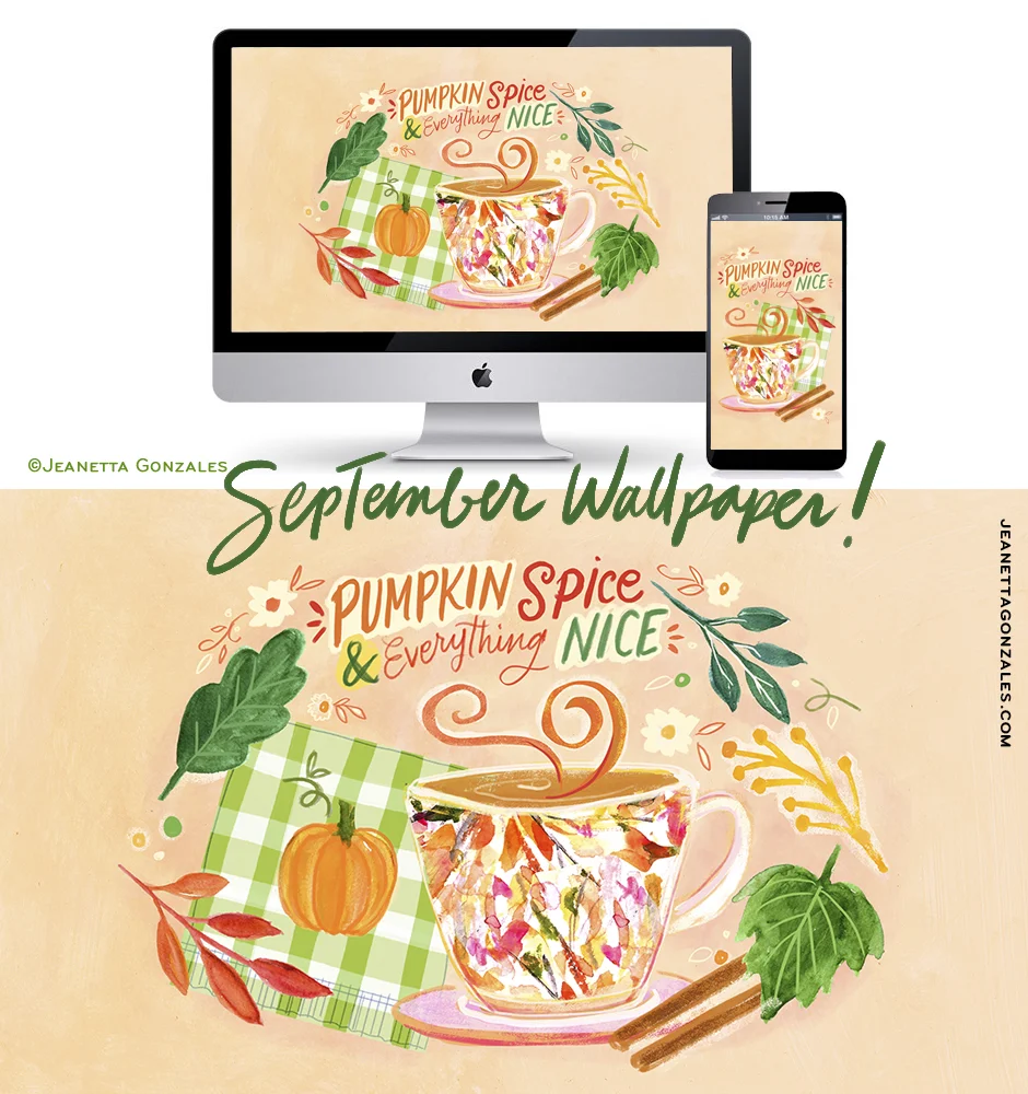 Pumpkin Spice Latte Desktop Wallpaper —