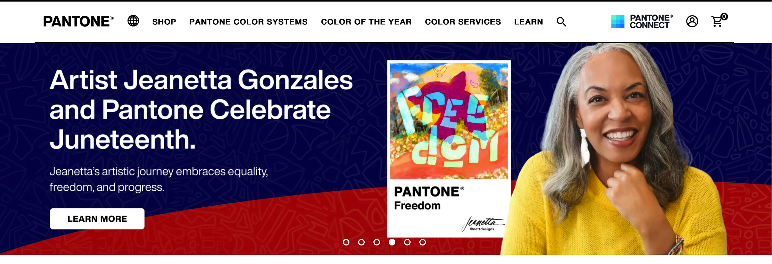 Pantone.com Juneteenth feature