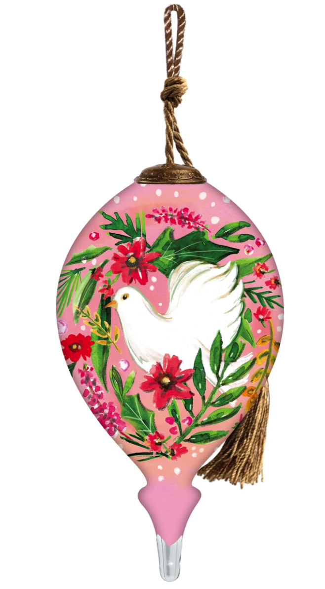 hand painted glass ornament by jeanetta gonzales