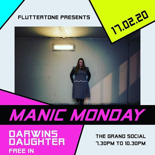 Dont forget...we are playing @thegrandsocialdublin tomorrow night thanks to @fluttertone .....#manicmonday #irishmusicparty