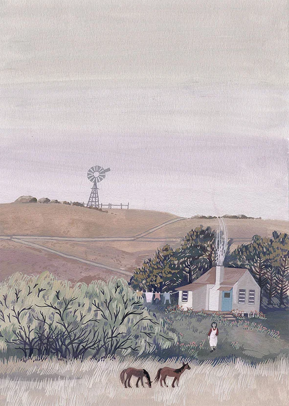 The Cottage - gouache