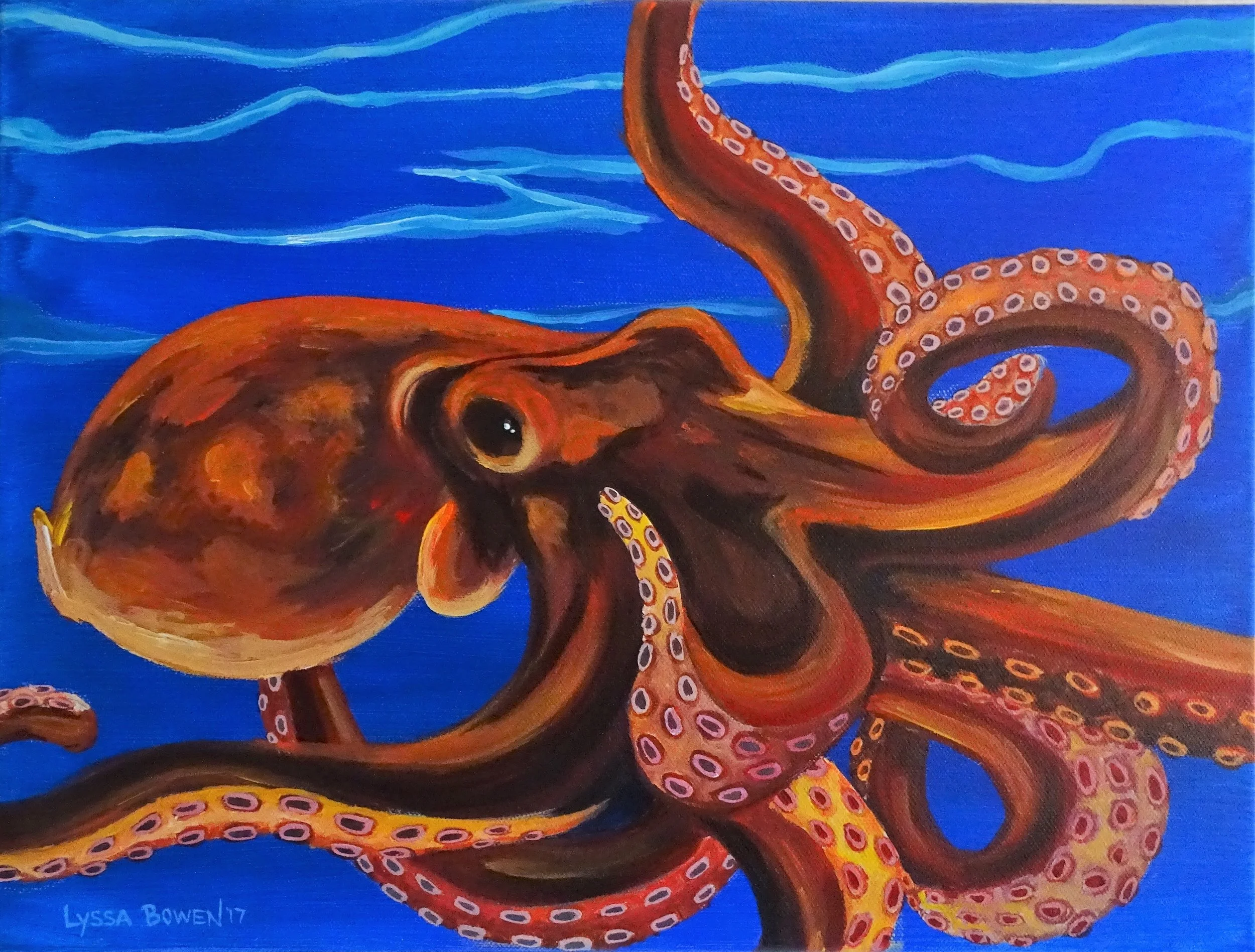 "Octopus" acrylic on canvas